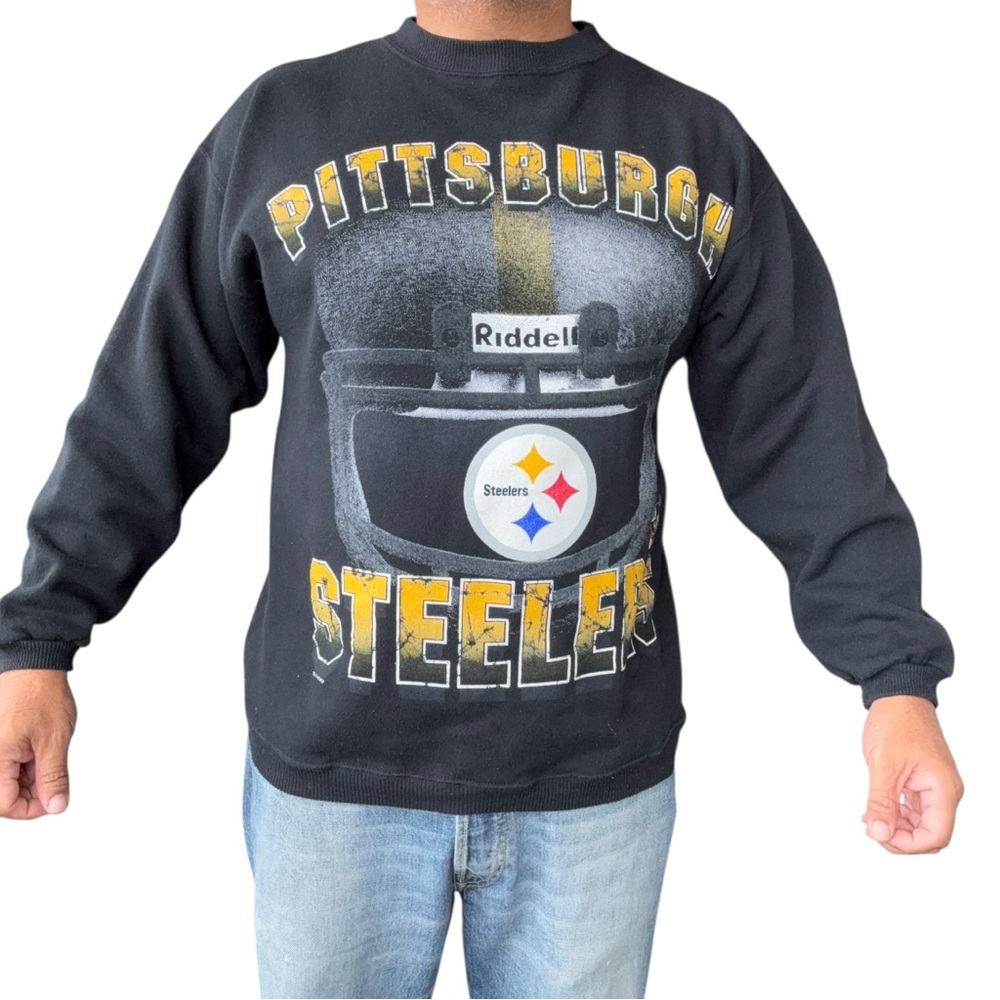 Pittsburgh Steelers Black Sweatshirt ‘97 Riddel